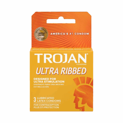 Trojan™ Ultra Ribbed Condoms Lube