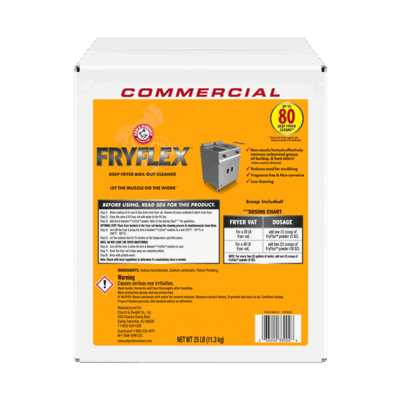 FRYFLEX™ Deep Fryer Boil Out Cleaner (25 lb.) Bulk Box w/ Scoop